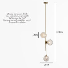 Carregar imagem no visualizador da galeria, Nordic postmodern minimalist creative light luxury line glass chandelier
