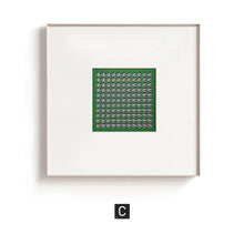 将图片加载到图库查看器，Modern minimalist green geometric decorative painting
