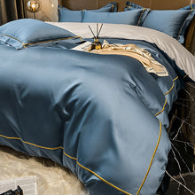 Carregar imagem no visualizador da galeria, reversible embroidered border 100% xinjiang cotton duvet cover set
