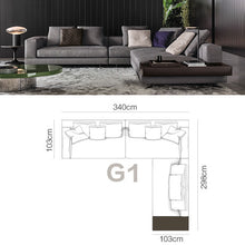 Carregar imagem no visualizador da galeria, Techno-cloth Italian minimalist fabric sofa
