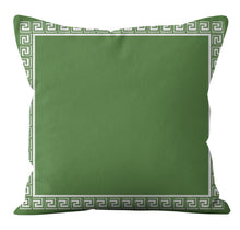 Cargar imagen en el visor de la galería, Green geometric pillowcase Nordic minimalist short plush pillowcase
