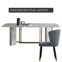 Carregar imagem no visualizador da galeria, Nordic simple and modern marble dining table
