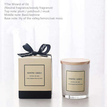 Carregar imagem no visualizador da galeria, White glass cup with wooden lid scented candle
