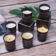 Carregar e reproduzir vídeo no visualizador da Galeria, 3 scented candle set soy candle scented gift set
